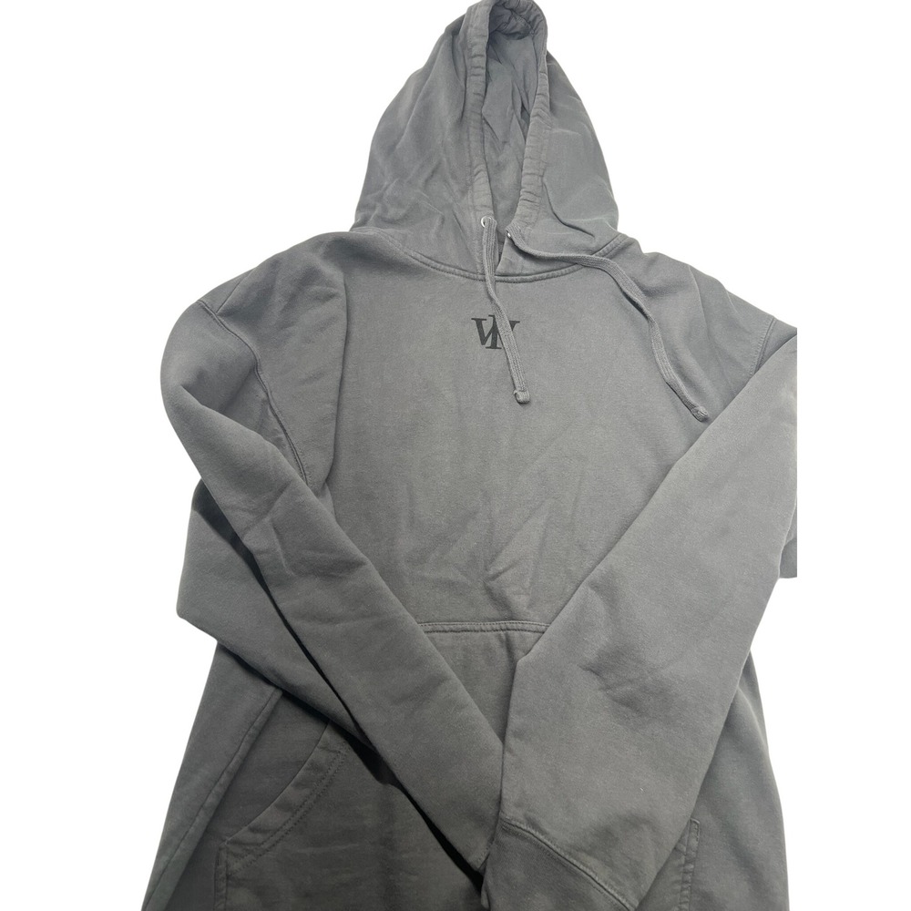 WRLDINVSN Mens Gray Pullover Hoodie Sweatshirt‎ Cotton Blend Casual